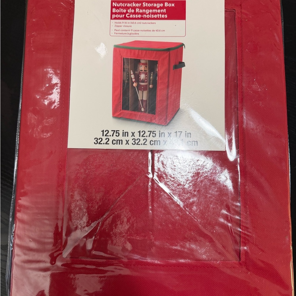 Holiday Nutcracker Storage Box in Red
